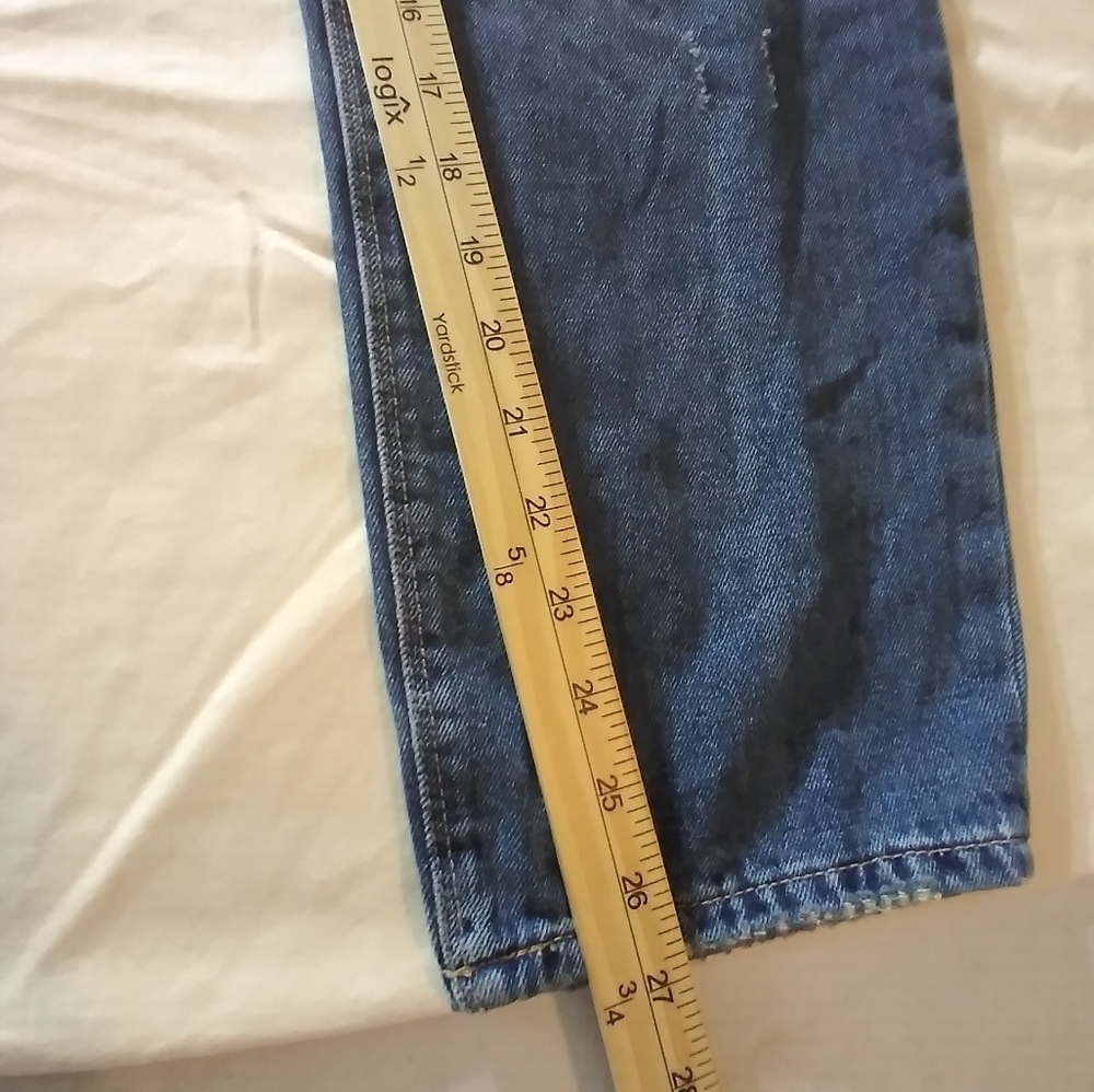 NWT No Boundaries High Rise Hobo Mom Blue Denim Jeans with Patches Size 21 - Picture 7 of 9